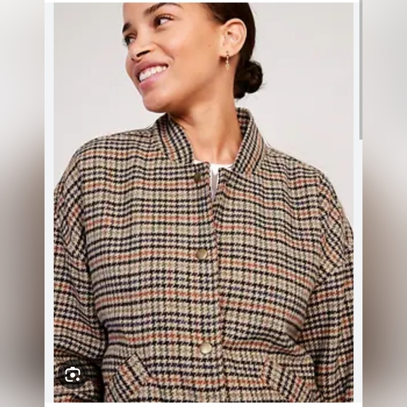 Houndstooth Bomber Jacket - Picture 2 of 6